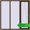 Pricing Tilt-and-Turn 1800x1800 mm REHAU OPTIMUM EURO-DESIGN 70 DARK_OAK two-sided. Price: 611,78 €