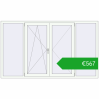 Pricing Tilt-and-Turn 2300x1350 mm REHAU ENERGY-SAVING SYNEGO MD RAL 9016 Traffic white two-sided. Price: 567,04 €