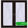 Ustalenie cen Okna skrzydłowe 1260x1325 mm REHAU ENERGY-SAVING SYNEGO MD BLACK_BROWN dwustronny. Cena: 2174,10 zł