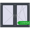 Pricing Tilt-and-Turn 1200x1000 mm REHAU OPTIMUM EURO-DESIGN 70 ANTHRACITE_GREY_STRUKTURAL two-sided. Price: 2 318.73 PLN