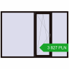Pricing Tilt-and-Turn 2400x1650 mm REHAU OPTIMUM EURO-DESIGN 70 BLACK_BROWN two-sided. Price: 3 827.01 PLN