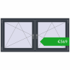 Ustalenie cen Okna skrzydłowe 1755x860 mm REHAU ENERGY-SAVING SYNEGO MD ANTHRACITE_GREY_STRUKTURAL dwustronny. Cena: 569,04 €