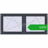 Ustalenie cen Okna skrzydłowe 1710x755 mm REHAU ENERGY-SAVING SYNEGO MD ANTHRACITE_GREY_STRUKTURAL dwustronny. Cena: 470,21 €