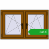 Ustalenie cen Okna skrzydłowe 1065x650 mm REHAU ENERGY-SAVING SYNEGO MD GOLDEN OAK dwustronny. Cena: 348,01 €