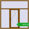 Pricing Tilt-and-Turn 1800x1800 mm REHAU OPTIMUM EURO-DESIGN 70 GOLDEN OAK two-sided. Price: 2834,85 zł