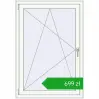 Pricing Tilt-and-Turn 900x1300 mm REHAU OPTIMUM EURO-DESIGN 70 RAL 9016 Traffic white two-sided. Price: 699,32 zł