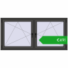 Ustalenie cen Okna skrzydłowe 1815x875 mm REHAU ENERGY-SAVING SYNEGO MD BASALT_GREY dwustronny. Cena: 491,20 €