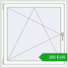 Pricing Tilt-and-Turn 1000x1000 mm REHAU OPTIMUM EURO-DESIGN 70 RAL 9016 Traffic white two-sided. Price: 260.29 EUR