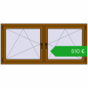 Pricing Tilt-and-Turn 1770x830 mm REHAU ENERGY-SAVING SYNEGO MD GOLDEN OAK two-sided. Price: 510,03 €