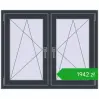 Pricing Tilt-and-Turn 1095x890 mm REHAU ENERGY-SAVING SYNEGO MD ANTHRACITE_GREY_STRUKTURAL two-sided. Price: 1941,98 zł