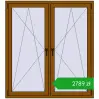 Pricing Tilt-and-Turn 1395x1535 mm REHAU ENERGY-SAVING SYNEGO MD GOLDEN OAK two-sided. Price: 2788,69 zł