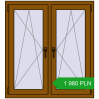 Pricing Tilt-and-Turn 1020x1115 mm REHAU ENERGY-SAVING SYNEGO MD GOLDEN OAK two-sided. Price: 1980,38 zł