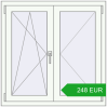 Ustalenie cen Okna skrzydłowe 1000x1000 mm REHAU OPTIMUM EURO-DESIGN 70 RAL 9016 Traffic white dwustronny. Cena: 247.62 EUR