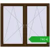Ustalenie cen Okna skrzydłowe 1755x1550 mm REHAU ENERGY-SAVING SYNEGO MD DARK_OAK dwustronny. Cena: 739,57 €
