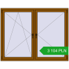 Pricing Tilt-and-Turn 1800x1400 mm REHAU OPTIMUM EURO-DESIGN 70 GOLDEN OAK two-sided. Price: 3 104.09 PLN
