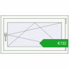 Pricing Tilt-and-Turn 1000x560 mm REHAU OPTIMUM EURO-DESIGN 70 RAL 9016 Traffic white two-sided. Price: 132,17 €