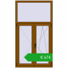 Pricing Tilt-and-Turn 1000x1800 mm REHAU OPTIMUM EURO-DESIGN 70 GOLDEN OAK two-sided. Price: 673,55 €