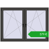 Pricing Tilt-and-Turn 1755x1235 mm REHAU ENERGY-SAVING SYNEGO MD BASALT_GREY two-sided. Price: 579,45 €