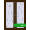 Pricing Tilt-and-Turn 1050x1430 mm REHAU ENERGY-SAVING SYNEGO MD DARK_OAK two-sided. Price: 541,27 €