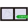 Pricing Tilt-and-Turn 1800x900 mm REHAU OPTIMUM EURO-DESIGN 70 BLACK_BROWN two-sided. Price: 2 367.82 PLN