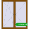 Pricing Tilt-and-Turn 2000x2200 mm REHAU ENERGY-SAVING SYNEGO MD GOLDEN OAK two-sided. Price: 6 211.41 PLN