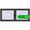 Pricing Tilt-and-Turn 1840x785 mm REHAU ENERGY-SAVING SYNEGO MD BASALT_GREY two-sided. Price: 461,90 €