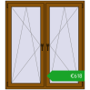 Ustalenie cen Okna skrzydłowe 1335x1490 mm REHAU ENERGY-SAVING SYNEGO MD GOLDEN OAK dwustronny. Cena: 618,02 €