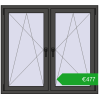 Ustalenie cen Okna skrzydłowe 1290x1175 mm REHAU ENERGY-SAVING SYNEGO MD BASALT_GREY dwustronny. Cena: 476,73 €