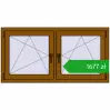 Ustalenie cen Okna skrzydłowe 1335x680 mm REHAU ENERGY-SAVING SYNEGO MD GOLDEN OAK dwustronny. Cena: 1677,47 zł