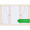 Pricing Tilt-and-Turn 2000x1400 mm REHAU OPTIMUM EURO-DESIGN 70 CREAME_WHITE_50L-2 two-sided. Price: 3 178.14 PLN