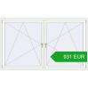 Pricing Tilt-and-Turn 2270x1350 mm REHAU ENERGY-SAVING SYNEGO MD RAL 9016 Traffic white two-sided. Price: 931.22 EUR