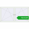Pricing Tilt-and-Turn 2460x1315 mm REHAU OPTIMUM EURO-DESIGN 70 RAL 9016 Traffic white two-sided. Price: 754.46 EUR