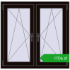 Ustalenie cen Okna skrzydłowe 1035x1010 mm REHAU ENERGY-SAVING SYNEGO MD BLACK_BROWN dwustronny. Cena: 1706,00 zł