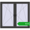 Ustalenie cen Okna skrzydłowe 1545x1385 mm REHAU ENERGY-SAVING SYNEGO MD BASALT_GREY dwustronny. Cena: 571,38 €