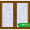 Pricing Tilt-and-Turn 1470x1430 mm REHAU OPTIMUM EURO-DESIGN 70 GOLDEN OAK two-sided. Price: 2 911.15 PLN