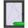 Pricing Tilt-and-Turn 900x1200 mm REHAU ENERGY-SAVING SYNEGO MD BASALT_GREY two-sided. Price: 1 713.84 PLN