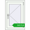Pricing Tilt-and-Turn 500x750 mm REHAU OPTIMUM EURO-DESIGN 70 RAL 9016 Traffic white two-sided. Price: 549.14 PLN