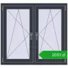 Pricing Tilt-and-Turn 1125x1040 mm REHAU ENERGY-SAVING SYNEGO MD ANTHRACITE_GREY_STRUKTURAL two-sided. Price: 2001,41 zł