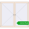 Pricing Tilt-and-Turn 2000x1800 mm REHAU OPTIMUM EURO-DESIGN 70 CREAME_WHITE_50L-2 two-sided. Price: 3 813.6 PLN