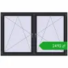 Pricing Tilt-and-Turn 1830x1190 mm REHAU ENERGY-SAVING SYNEGO MD BLACK_ULTI-MATT two-sided. Price: 2491,92 zł