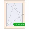 Pricing Tilt-and-Turn 850x1150 mm REHAU OPTIMUM EURO-DESIGN 70 CREAME_WHITE_50L-2 two-sided. Price: 1 264.12 PLN