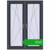 Pricing Tilt-and-Turn 1050x1430 mm REHAU ENERGY-SAVING SYNEGO MD ANTHRACITE_GREY_STRUKTURAL two-sided. Price: 541,27 €
