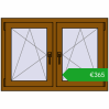Pricing Tilt-and-Turn 1065x725 mm REHAU ENERGY-SAVING SYNEGO MD GOLDEN OAK two-sided. Price: 364,67 €