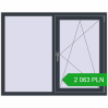 Pricing Tilt-and-Turn 1400x1100 mm REHAU OPTIMUM EURO-DESIGN 70 ANTHRACITE_GREY_STRUKTURAL two-sided. Price: 2 063.24 PLN