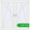 Pricing Tilt-and-Turn 1450x1500 mm REHAU OPTIMUM EURO-DESIGN 70 RAL 9016 Traffic white two-sided. Price: 1 981.21 PLN
