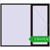 Pricing Tilt-and-Turn 2400x2100 mm REHAU OPTIMUM EURO-DESIGN 70 BLACK_BROWN two-sided. Price: 3 913.85 PLN