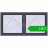 Pricing Tilt-and-Turn 1770x875 mm REHAU ENERGY-SAVING SYNEGO MD ANTHRACITE_GREY_STRUKTURAL two-sided. Price: 528,07 €