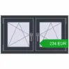 Pricing Tilt-and-Turn 990x560 mm REHAU OPTIMUM EURO-DESIGN 70 ANTHRACITE_GREY_STRUKTURAL two-sided. Price: 233.59 EUR