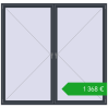 Pricing Tilt-and-Turn 2400x2300 mm REHAU OPTIMUM EURO-DESIGN 70 ANTHRACITE_GREY_STRUKTURAL two-sided. Price: 1368,21 €