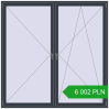 Pricing Tilt-and-Turn 2100x2100 mm REHAU ENERGY-SAVING SYNEGO MD ANTHRACITE_GREY_STRUKTURAL two-sided. Price: 6 002.34 PLN